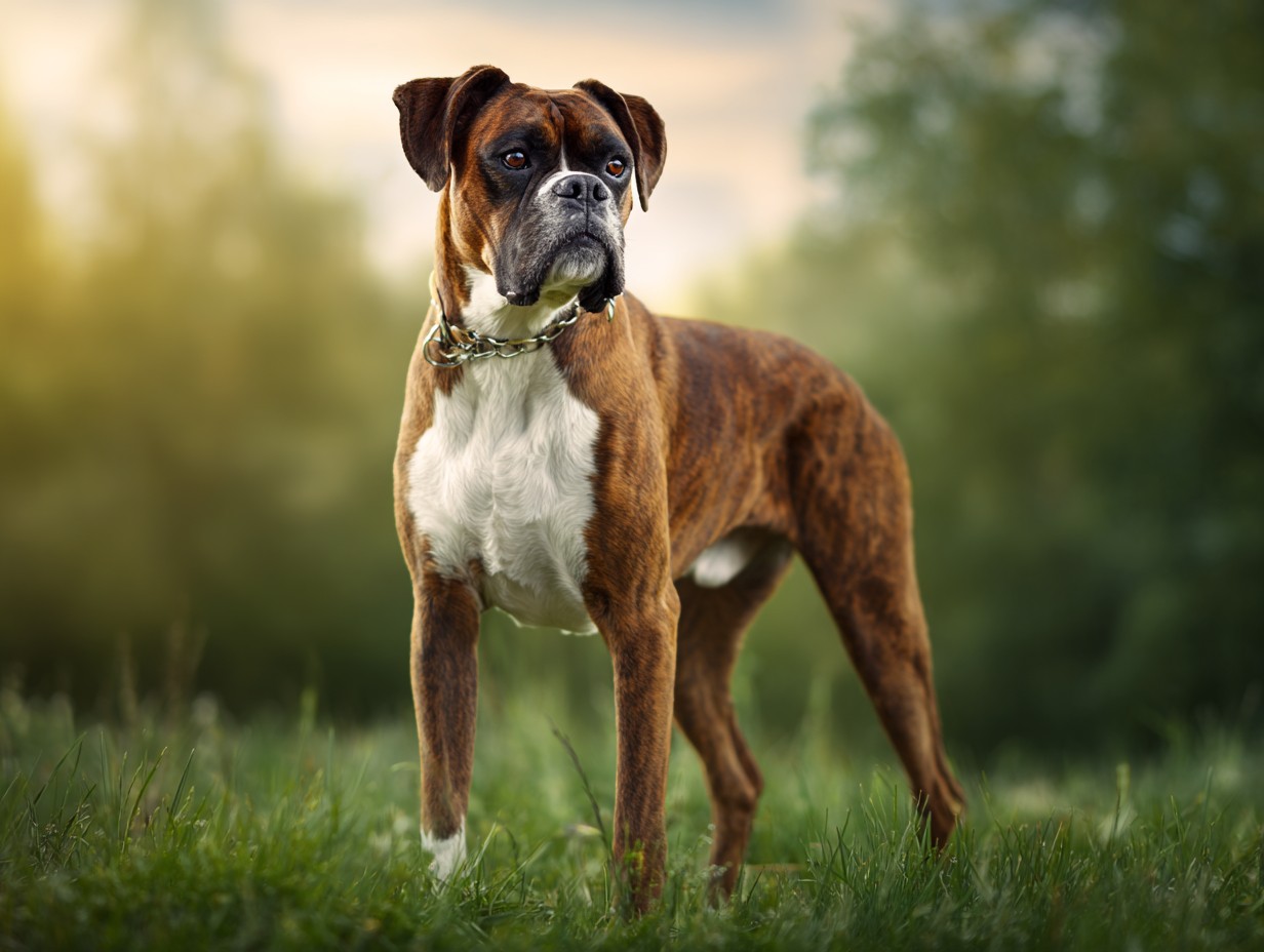 Hund der Rasse Boxer